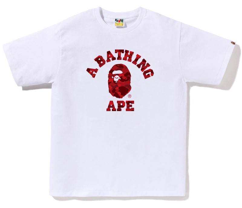 A BATHING APE COLOR CAMO COLLEGE TEE