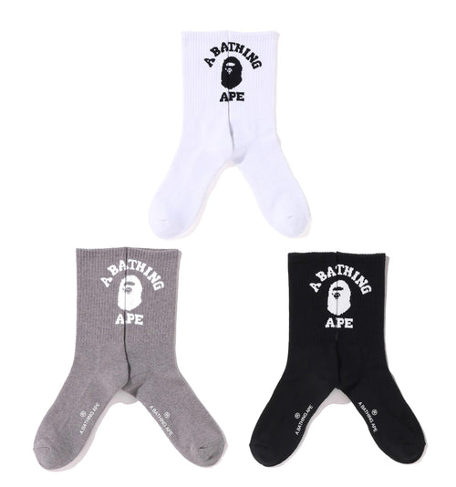 A BATHING APE COLLEGE SOCKS