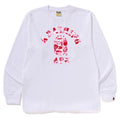 A BATHING APE ABC CAMO COLLEGE L/S TEE