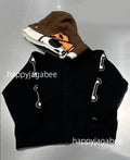 A BATHING APE BAPE KIDS BABY MILO SKULL ZIP DOUBLE HOODIE