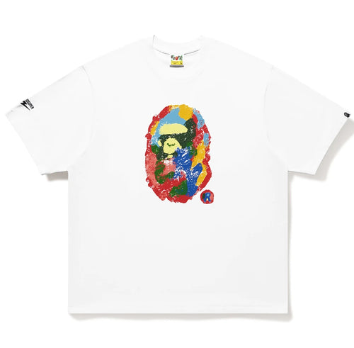 A BATHING APE BAPE x KIDSUPER PAINTING APE HEAD TEE