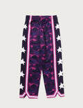 A BATHING APE COLOR CAMO MESH HIGH SPLIT SNAP BUTTON RELAXED FIT PANTS