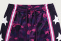 A BATHING APE COLOR CAMO MESH HIGH SPLIT SNAP BUTTON RELAXED FIT PANTS