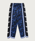 A BATHING APE COLOR CAMO MESH HIGH SPLIT SNAP BUTTON RELAXED FIT PANTS