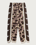 A BATHING APE COLOR CAMO MESH HIGH SPLIT SNAP BUTTON RELAXED FIT PANTS