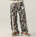 A BATHING APE COLOR CAMO MESH HIGH SPLIT SNAP BUTTON RELAXED FIT PANTS