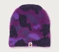 A BATHING APE Ladies' COLOR CAMO FURRY BEANIE