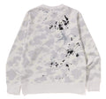 A BATHING APE CITY CAMPO PAINTING CREWNECK SWEAT SHIRT