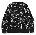 A BATHING APE CITY CAMPO PAINTING CREWNECK SWEAT SHIRT