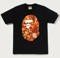 A BATHING APE Ladies' SPLASH CAMO BIG APE HEAD TEE
