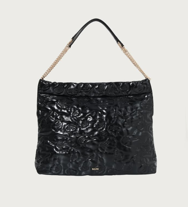 A BATHING APE Ladies' CAMO QUILTING CHAIN HANDLE TOTE BAG