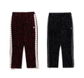 A BATHING APE SOLID CAMO VELOUR METAL ONE POINT RELAXED FIT TRACK PANTS