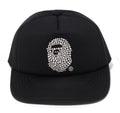 A BATHING APE Ladies' CRYSTAL STONE APE HEAD MESH CAP