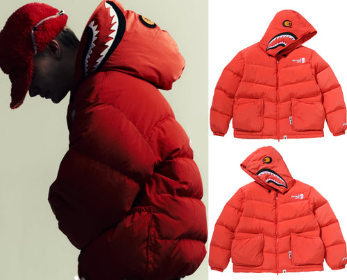 A BATHING APE BAPE BY KAZUKI KURAISHI RIP STOP SHARK DOWN JACKET