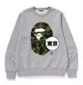 A BATHING APE 1ST CAMO TOKYO APE HEAD CREWNECK SWEAT SHIRT ( Tokyo Limited )