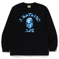 A BATHING APE ABC CAMO COLLEGE L/S TEE