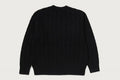 A BATHING APE ONE POINT CABLE KNIT CREWNECK SWEAT SHIRT