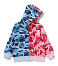 A BATHING APE BAPE KIDS ABC CAMO MULTI SHARK ZIP HOODIE