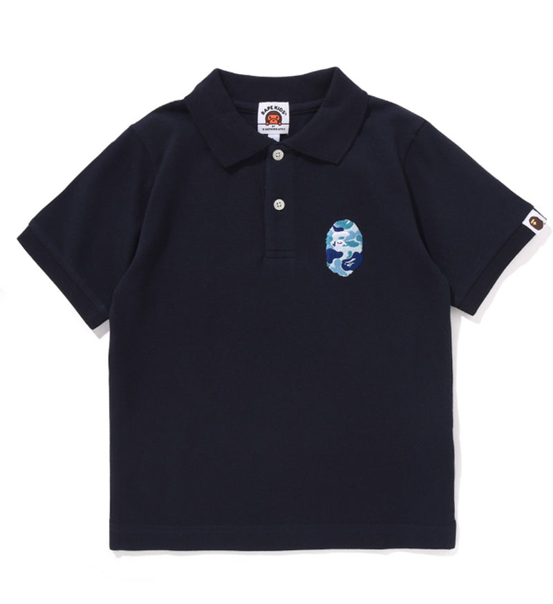 A BATHING APE BAPE KIDS ONE POINT POLO SHIRT