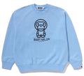 A BATHING APE HEAVY WASH BABY MILO RELAXED FIT CREWNECK SWEAT SHIRT - happyjagabee store