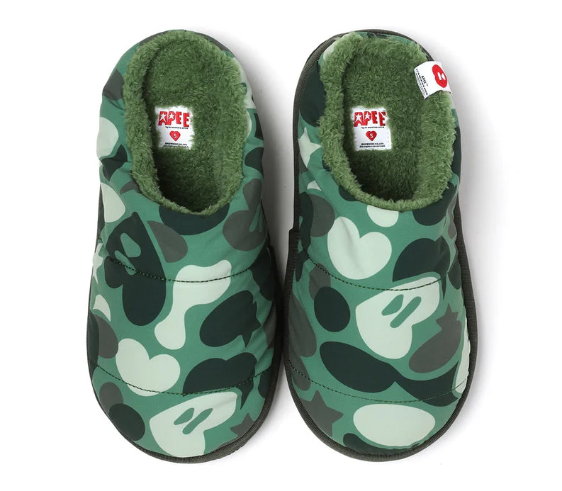 A BATHING APE APEE CAMO SHERPA SLIPPER