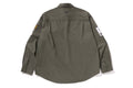 A BATHING APE BATHING APE LOGO MILITARY L/S SHIRT