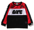 A BATHING APE BAPE KIDS BAPE MESH LS TEE