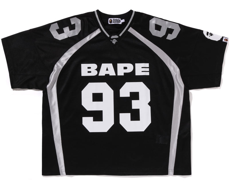 A BATHING APE LINE CAMO JACQUARD RELAXED FIT FOOTBALL JERSEY