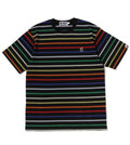 A BATHING APE GRADIENT RAINBOW STRIPE ONE POINT TEE