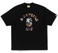 A BATHING APE HYBRID CAMO COLLEGE RELAXED FIT TEE