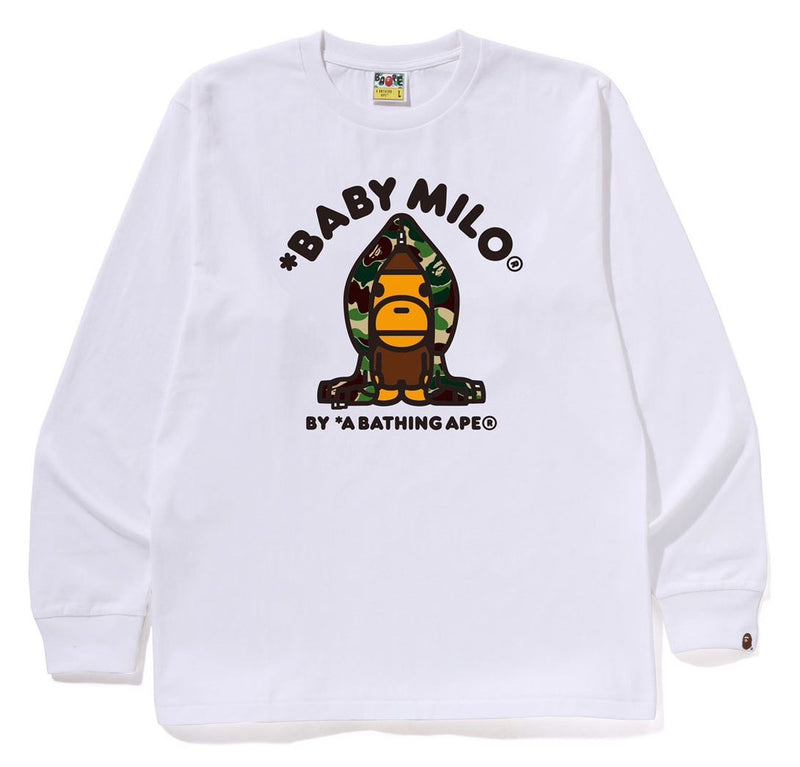 A BATHING APE ABC CAMO MILO HOODIE L/S TEE