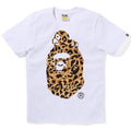 A BATHING APE Ladies' WILD LEOPARD PATTERN MILO ON BIG APE TEE