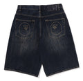 A BATHING APE BAPE STA PATCH 13 OZ RELAXED FIT DENIM SHORTS
