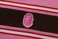 A BATHING APE ONE POINT STRIP RELAXED FIT TEE
