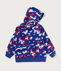 A BATHING APE BAPE KIDS STA STRIKE CAMO SHARK ZIP HOODIE