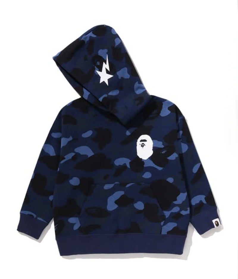 A BATHING APE BAPE KIDS COLOR CAMO APE HEAD RELAXED FIT PULLOVER HOODIE