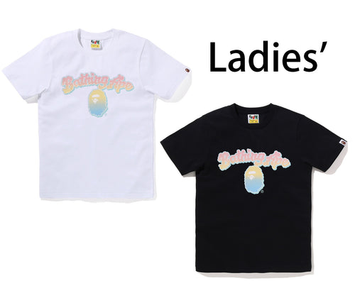 A BATHING APE Ladies' GLITTER CLOUDY LOGO TEE