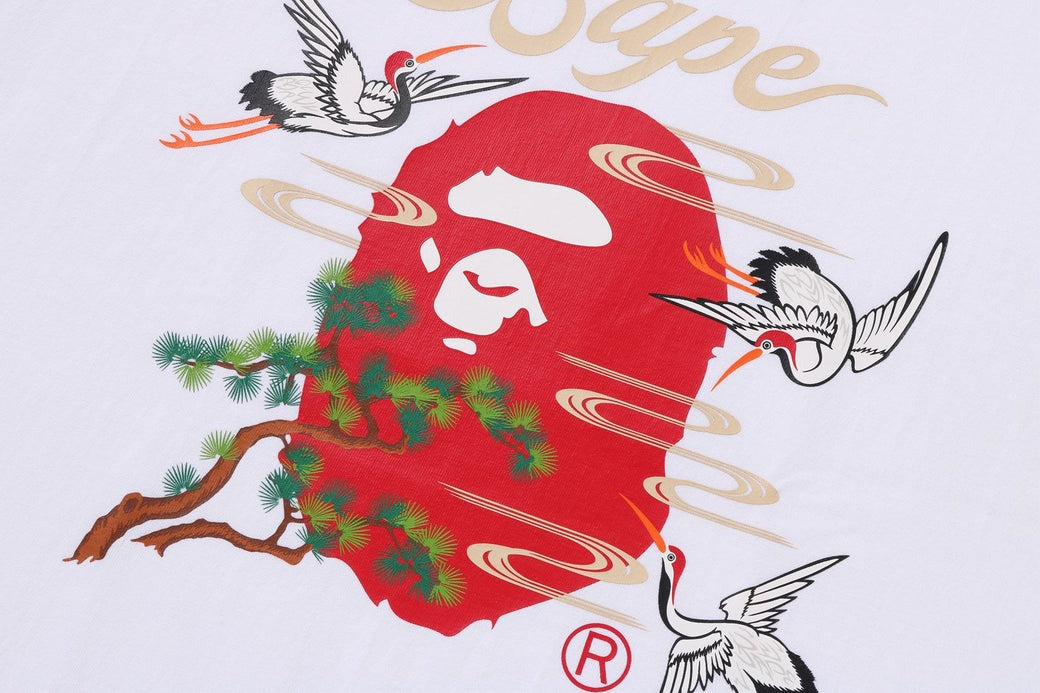 A BATHING APE JAPANESE CRANE TEE – happyjagabee store A BATHING APE JAPANESE CRANE TEE – happyjagabee store