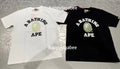 A BATHING APE Ladies' BLING STAR GLITTER COLLEGE TEE