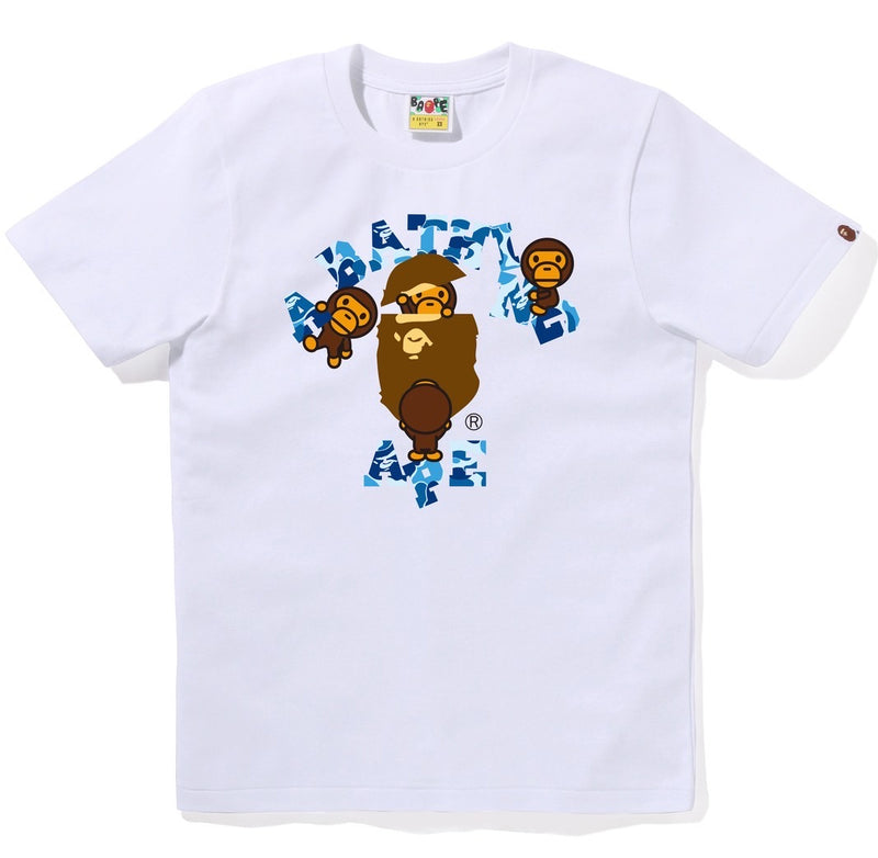 A BATHING APE Ladies' ABC CAMO COLLEGE MILO TEE
