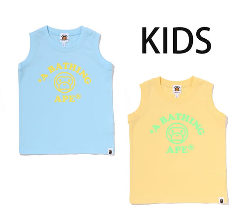 A BATHING APE BAPE KIDS X CHOCOMOO MILO FRIENDS LAYERED L/S TEE