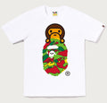 A BATHING APE Ladies' STA CAMO MILO ON APE HEAD TEE
