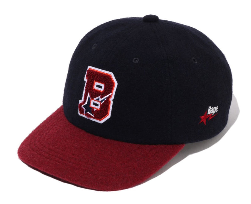 A BATHING APE VARSITY LOGO WOOL CAP