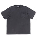 A BATHING APE GARMENT DYE ONE POINT RELAXED FIT POCKET TEE