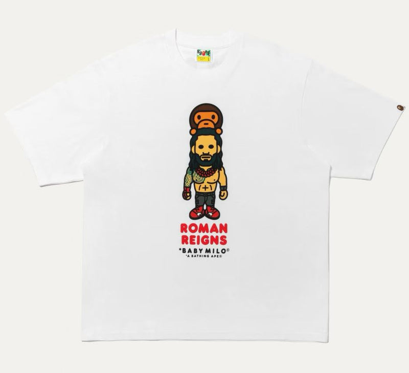 A BATHING APE WWE x BAPE x TOPPS BABY MILO RELAXED FIT TEE ( ROMAN REIGNS )