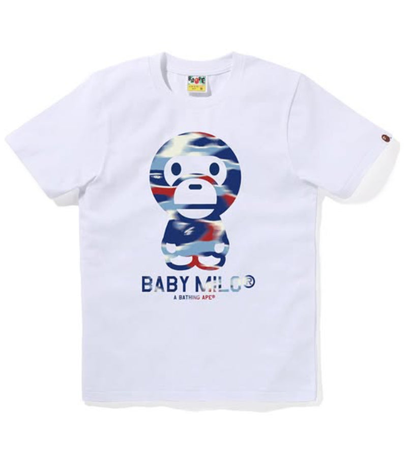 A BATHING APE Ladies' SCREEN CAMO BABY MILO TEE