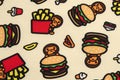 A BATHING APE BABY MILO STORE BABY MILO PLUSH DOLL BURGER TOTE BAG