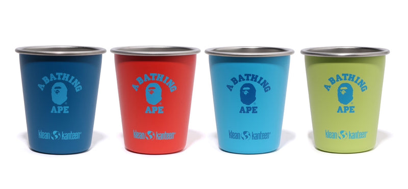 A BATHING APE BAPE x KLEAN KANTEEN STEEL CUP 10oz SET OF 4