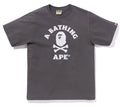 A BATHING APE APE CROSSBONE COLLEGE TEE