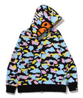 A BATHING APE NEW MULTI CAMO BABY MILO REGULAR FIT FULL ZIP HOODIE - happyjagabee store